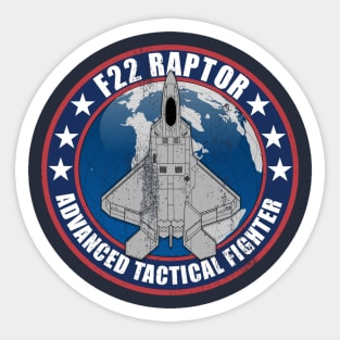 F-22 Raptor (distressed) Sticker